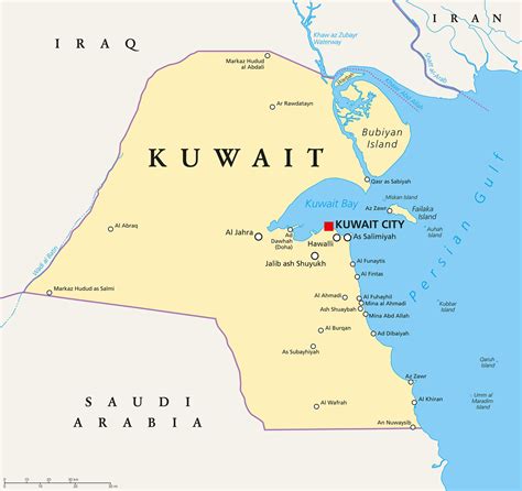 mapa kuwait